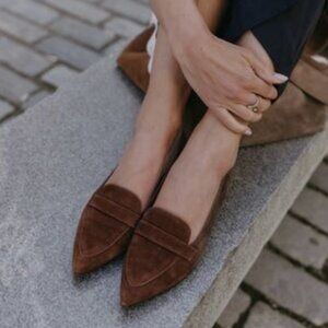 Flattered x Anouk Yve Alexandra Suede Cognac Size 37